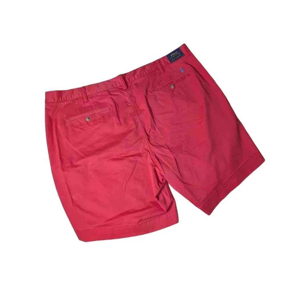 Polo Ralph Lauren Mens Stretch Straight Fit Chino Shorts Red Sz 42 NWT $90